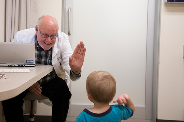 The compassion, dedication and the ability to comfort makes him a frequently requested pediatrician. 