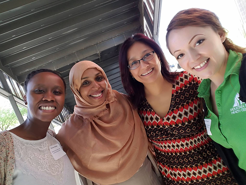 Rachel, Lina, Marivel and Gloria spend time together at work and outside of work volunteering in our community. 