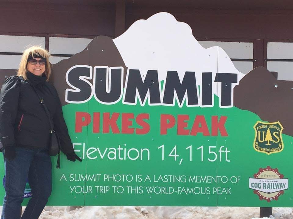 Dale Manzoeillo enjoying her time at at World-Famous Peak.