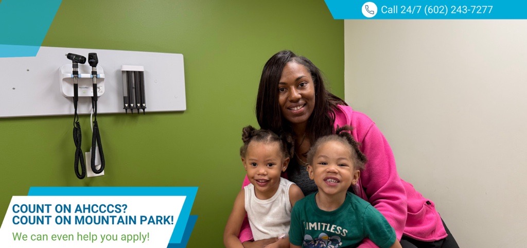 Family with AHCCCS insurance at Mountain Park Health Center